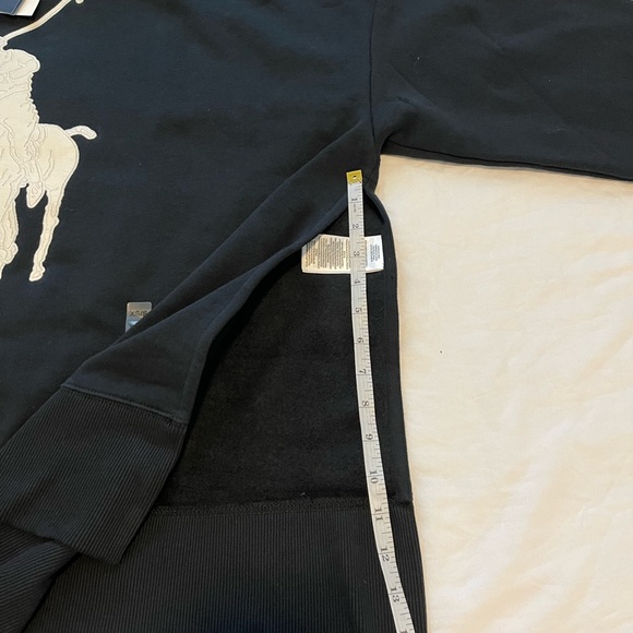 Polo Ralph Lauren Big Pony Chenille Hoodie Black XS/S NWT ($228) - Picture 6 of 14